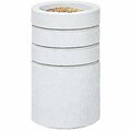 Wausau Tile TF2001 Round Concrete Cigarette Receptacle with Reveal Lines 676TF2001